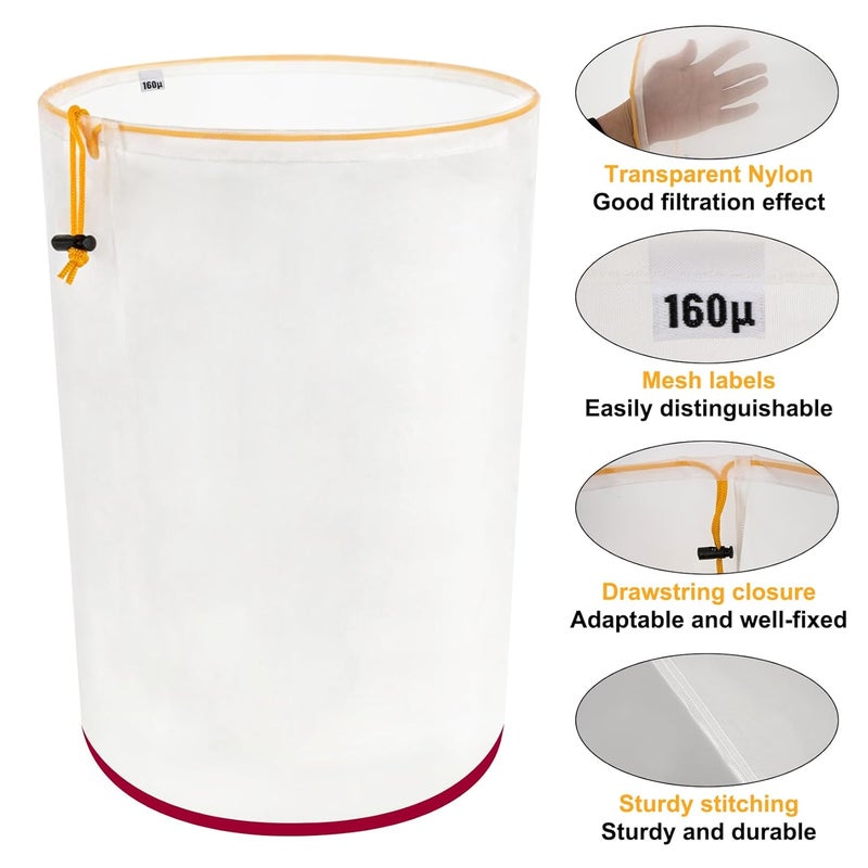 psler 5 Gallon Filter Bag with Filter Screen - Reusable Filter Bag with Opening on Top for Hydroponics Gardening 160 Micron - Image 2